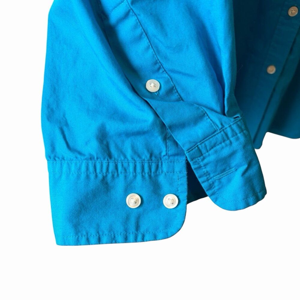 Ralph Lauren Women’s 2X Turquoise Button Front Shirt Plus Size Cotton Top - Picture 6 of 11